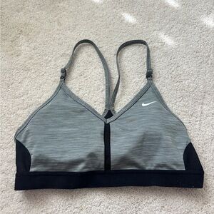 Nike Women's Gray and Black Sports Bra